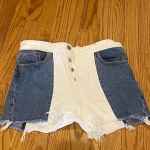 Levi’s - Wedgie High Rise Denim Shorts - Two Toned